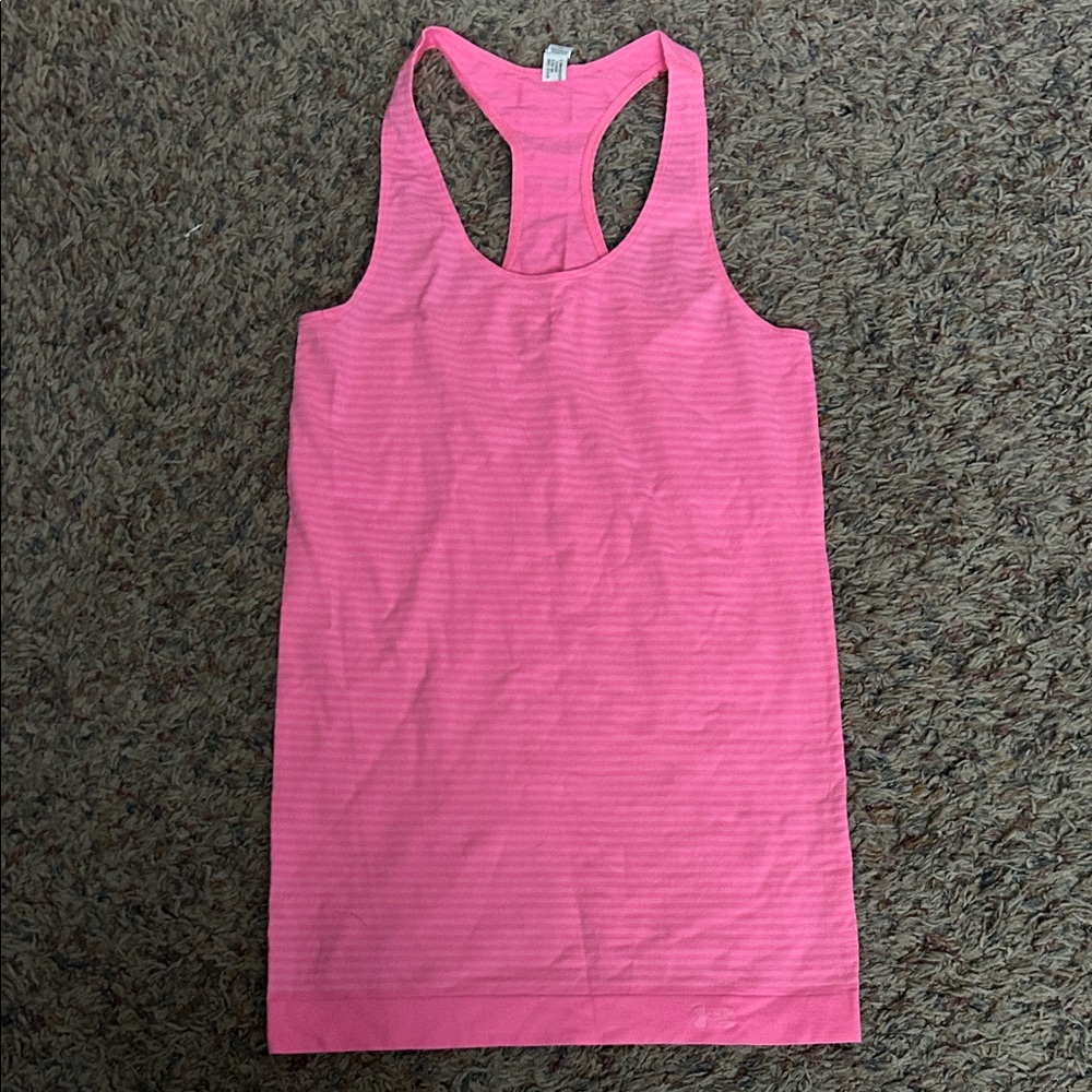 Under Armour Pink Striped Racerback Tank